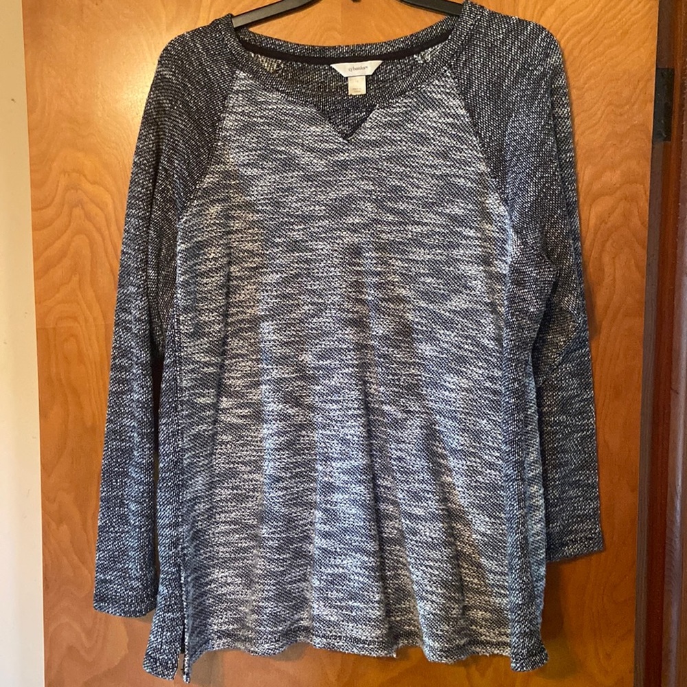 NWOT CJ Banks Long Sleeved Gray Shirt